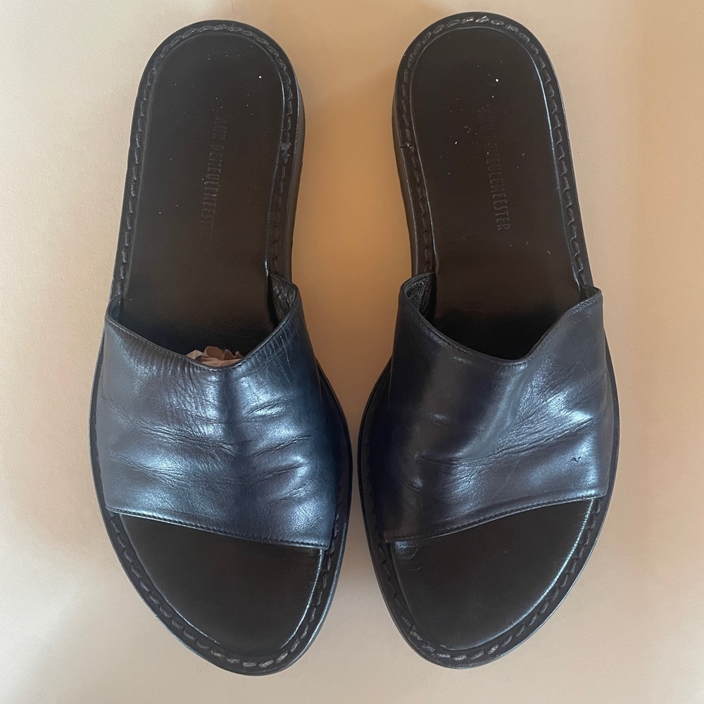 Ann Demeulemeester Flat Leather Sandals